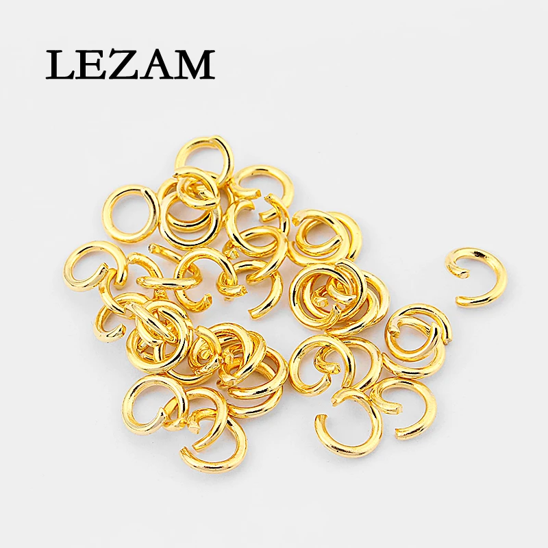 

100pcs Jewelry Findings Gold Tone Diy Open Single Loops Jump Rings & Split Ring For Necklace Bracelet Connector Jewelry Making