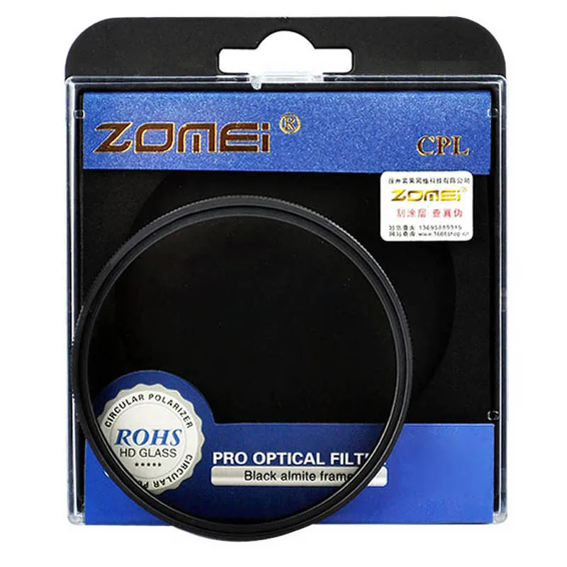 Zomei 82 мм CPL фильтр CIR-PL круговой поляризационный для объектива камеры Canon Nikon Sony Olympus