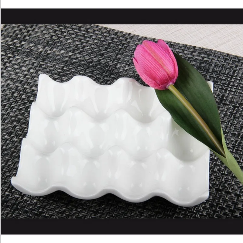 2017 современные белые зеркальные чашки для яиц с 12 ячейками зеркального держателя