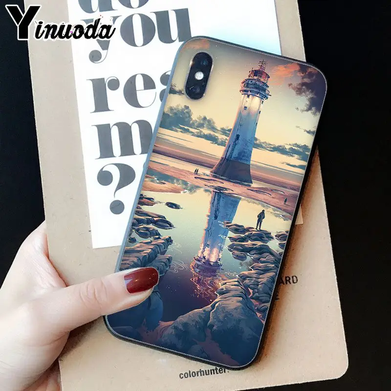 A3 Yinuoda Маяк черный ТПУ Мягкий силиконовый чехол для телефона для iPhone 8 7 6 6S Plus 5 5S SE XR X XS MAX Coque Shell - Цвет: A3