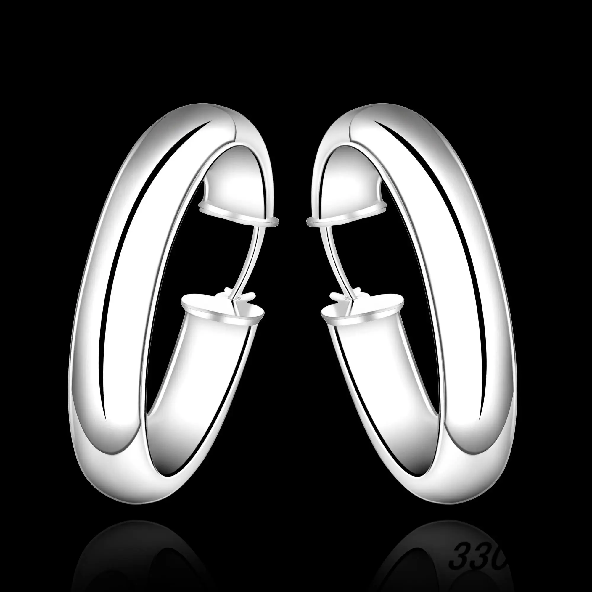 Посеребренный обруч earringsg серебряный большие серьги pendientes de aro маленькие