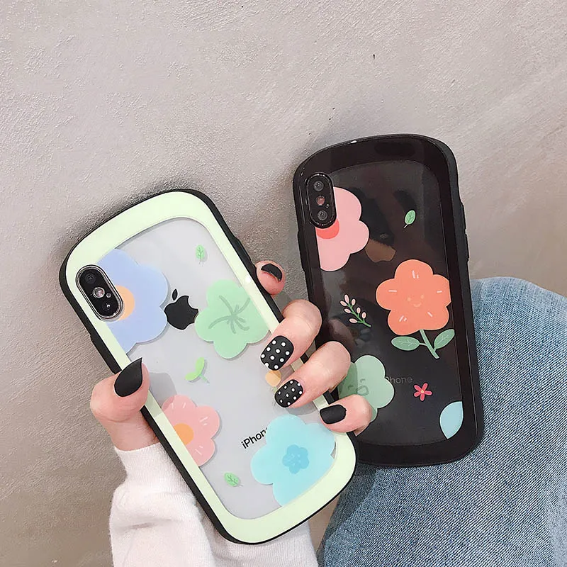 GlamPhoneCase Простой Цветочный чехол для телефона iPhone X XS Max XR Жесткий Чехол 7 8 6 6s Plus |