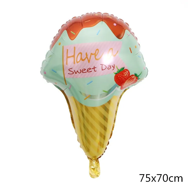 ice cream green Новые фрукты овощи мультфильм арбуз/ананас/авокадо фольги воздушный шар День рождения декоративный шар для вечеринки мороженое прекрасные детские игрушки - Цвет: ice cream green