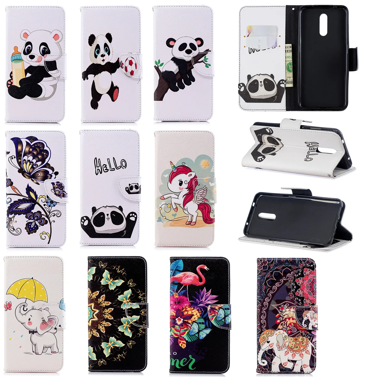 Для Coque Nokia 3,2 чехол, кожаный чехол для Fundas Nokia 3,2 чехол для Nokia 3,2 чехол Слон Сова Флип Бумажник Стенд телефонные чехлы