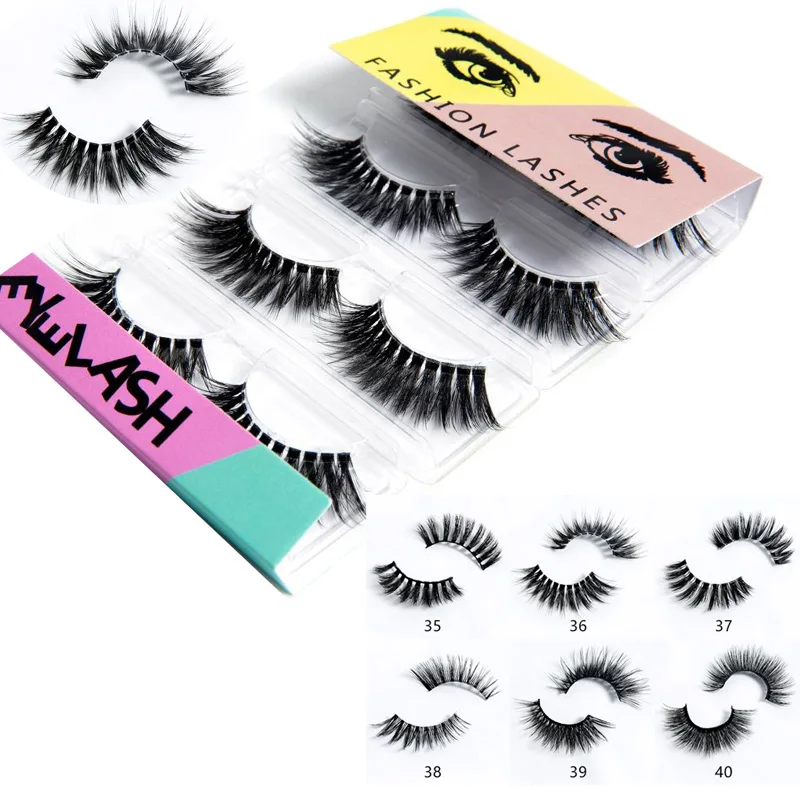 

HBZGTLAD 3/4 pairs natural false eyelashes fake lashes long makeup 3d mink lashes eyelash extension mink eyelashes for beauty