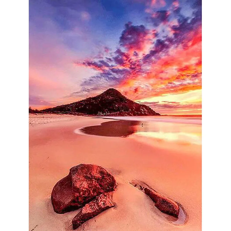 

Алмазная 5D Вышивка «сделай сам», Пляжный Пейзаж, вышивка крестиком, 3D алмазная живопись, стразы, Рождественский подарок ll370