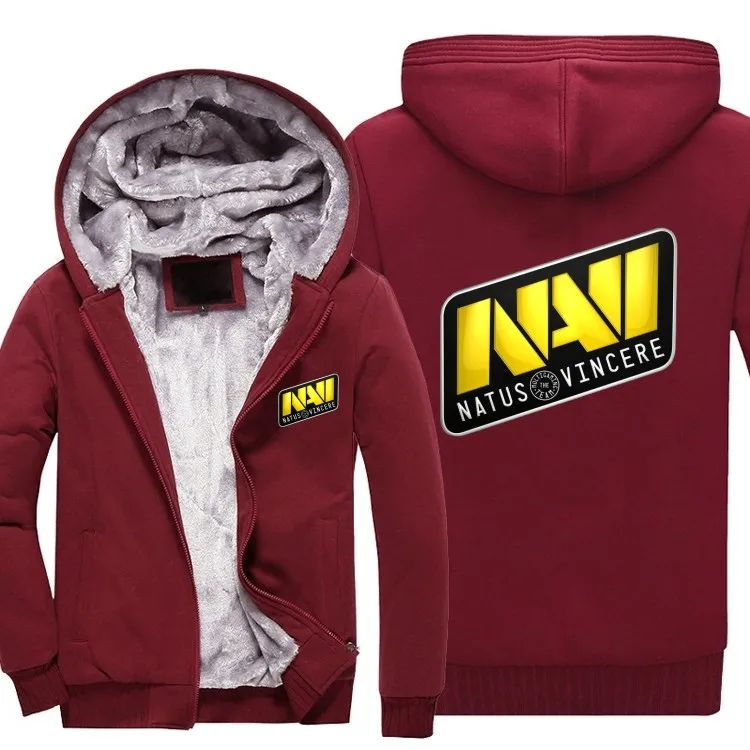 2018 Новый Для мужчин зима-осень толстовки natus vincere узор флисовое пальто Бейсбол
