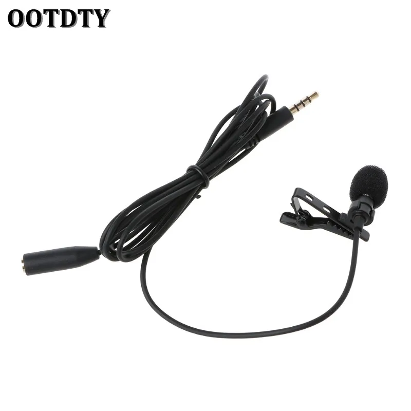 Петличный микрофон OOTDTY с зажимом и отворотом громкой связи для ПК ноутбука