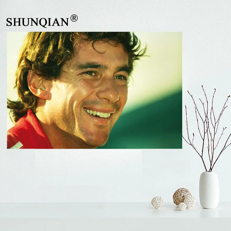 Красивый индивидуальный холщовый постер Айртон Сенна рисунок искусство