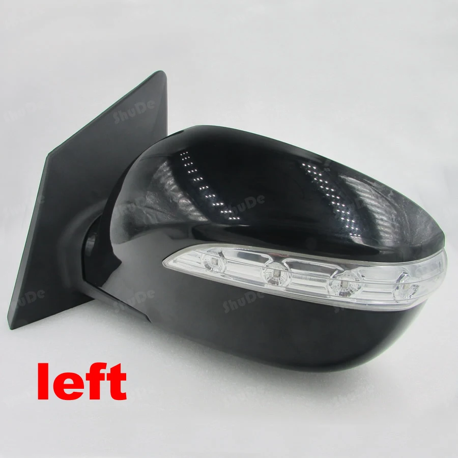 left side 1 шт. 8-wire для hyundai ix35 боковое зеркало заднего вида в сборе внешние зеркала автомобиля зеркало заднего вида электрическое складное Отопление - Цвет: left side