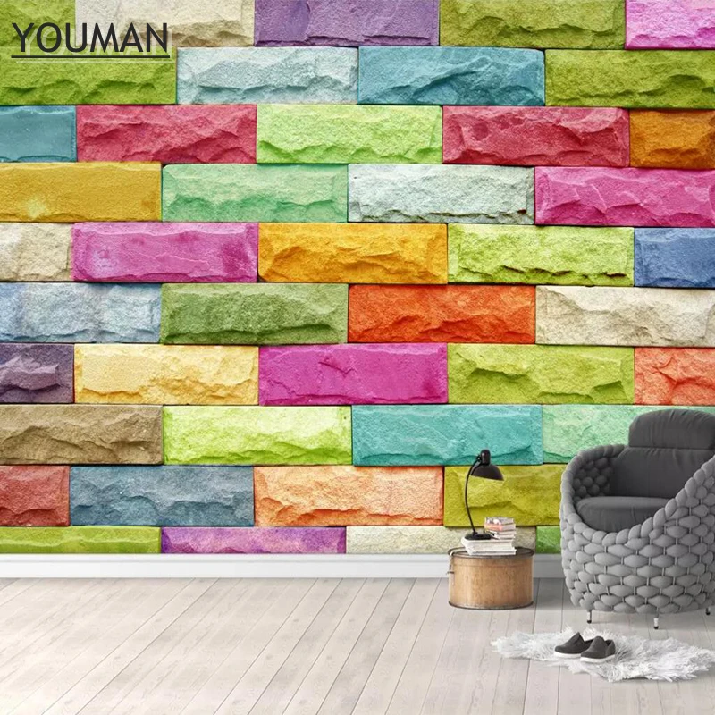 

Modern Brick Stone Wallpapers for Walls 3D Photo Wallpapers Abstract Painting Murals Wall Papers Living Room Bedroom Home Decor