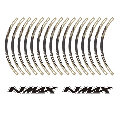 KODASKIN 2D колесико принтера обод эмблема наклейка для Yamaha NMAX NMAX125 NMAX155 - Название цвета: Красный