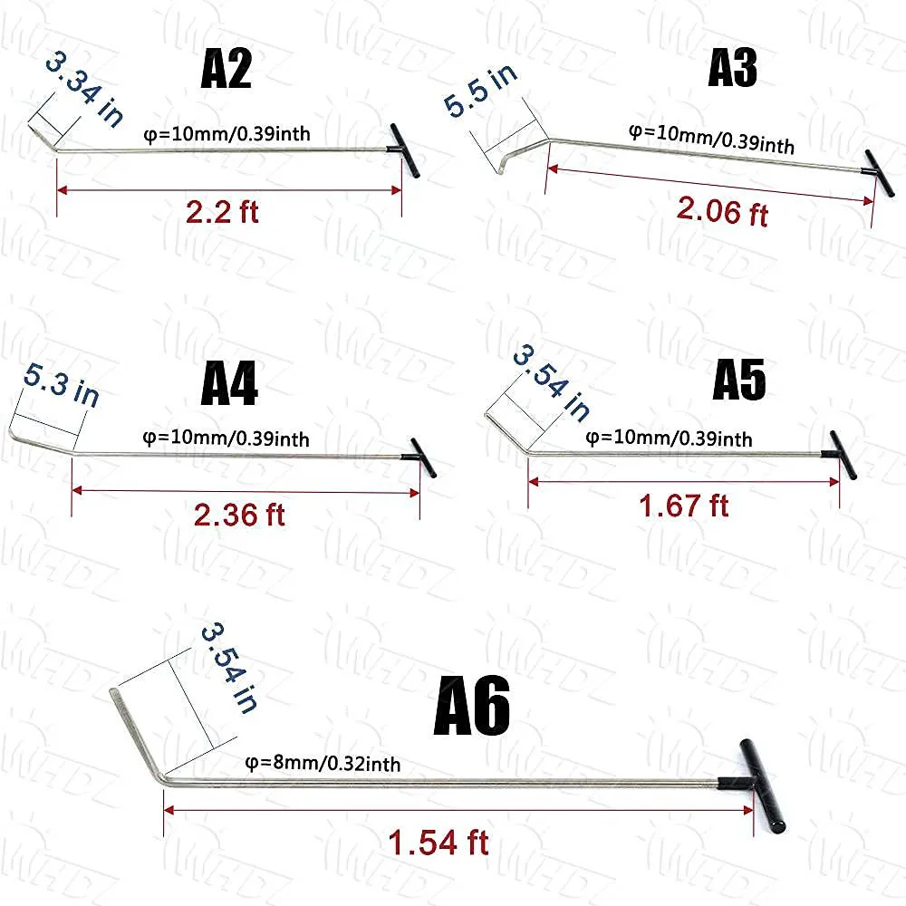 barato Ferramenta De Pressão Ganchos Ferramentas De Remoção De Dentes Sem Pintura Kit De Ferramentas De Remoção De Dentes Vara De Pressão Carro Multibar Reparo Martelo Toque Para Baixo Ferramentas De Reparo De Dentes