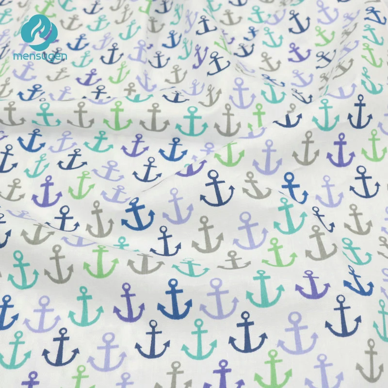 Mensugen Half A Meter Anchor Cartoon Cotton Fabric for Quilting Sewing Baby Bedding Sheet Pillows Cover blanket Material | Дом и сад