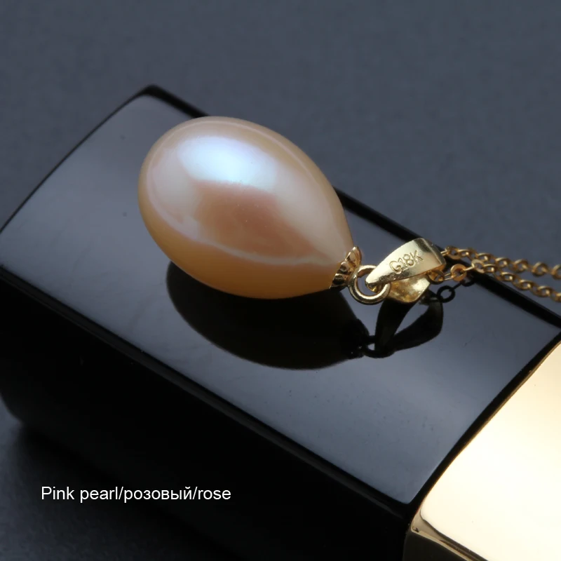 Женский кулон из натурального пресноводного жемчуга подвеска белого 18 карат