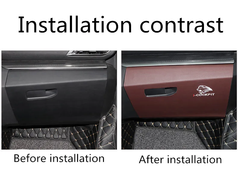 Пилот хранения ящик для перчаток подушка отработки ударов Защита PU Стикеры Peugeot