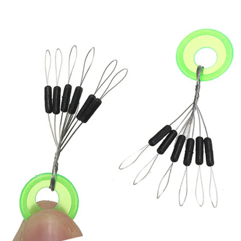 100 шт./лот поплавок для рыбалки черная резиновая овальная пробка Соединитель с