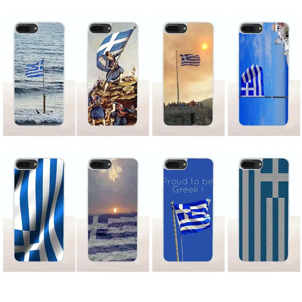 Мягкий чехол с греческим флагом для Apple iPhone 4 4S 5 5C SE 6 6S 7 8 Plus X | Мобильные телефоны и