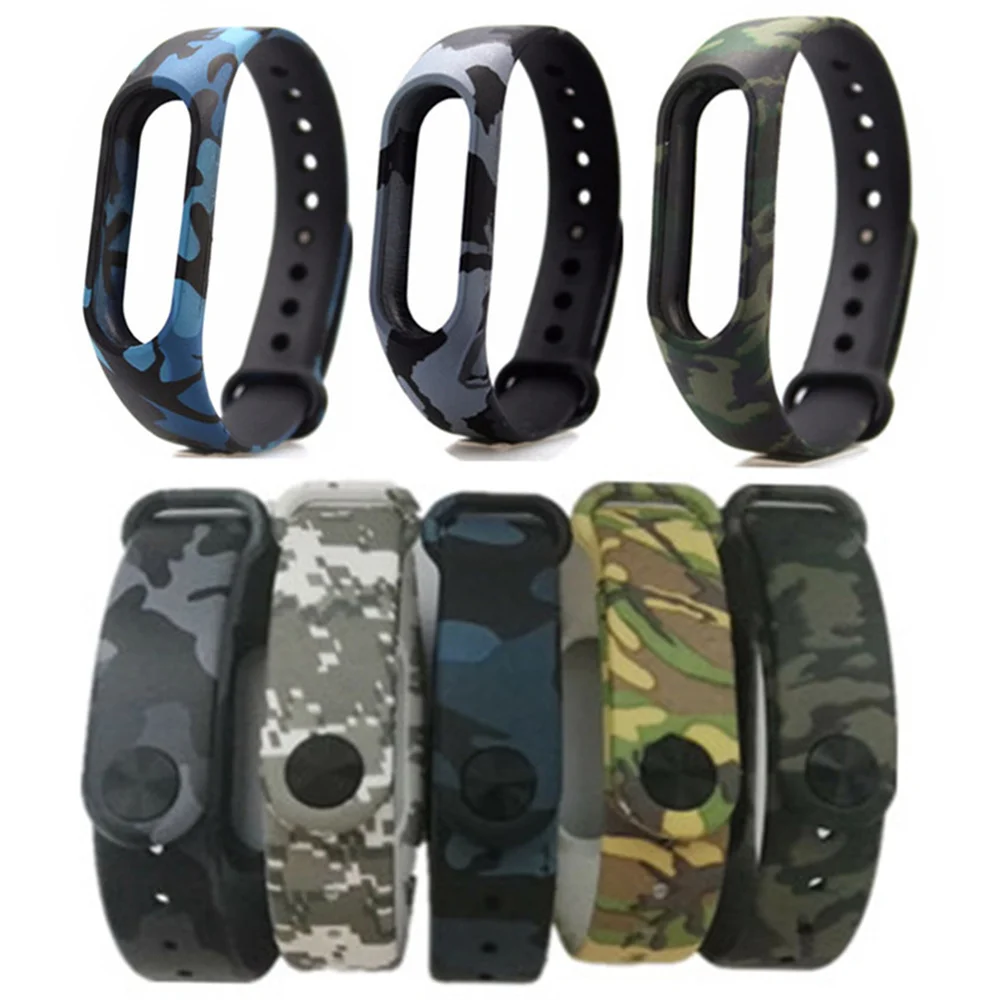 Камуфляж Xio mi band 2 силиконовый ремешок на запястье сменный ремешок для часов браслет на запястье цветной для Xiao mi band 2 напульсники