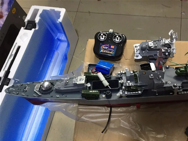 HT-2879A 1: 275 RC управляемая ракета модель эсминца электрическая RC лодка большая военная модель игрушка военный корабль детский подарок