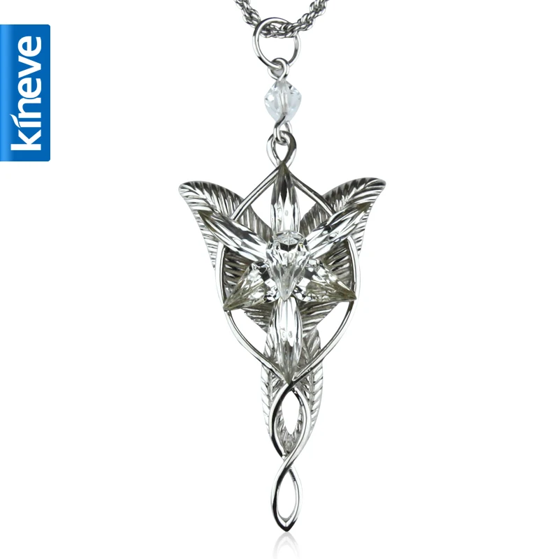 Кулон Kineve LOTR Arwen Evenstar с покрытием высокое качество Бесплатная длинной цепочкой