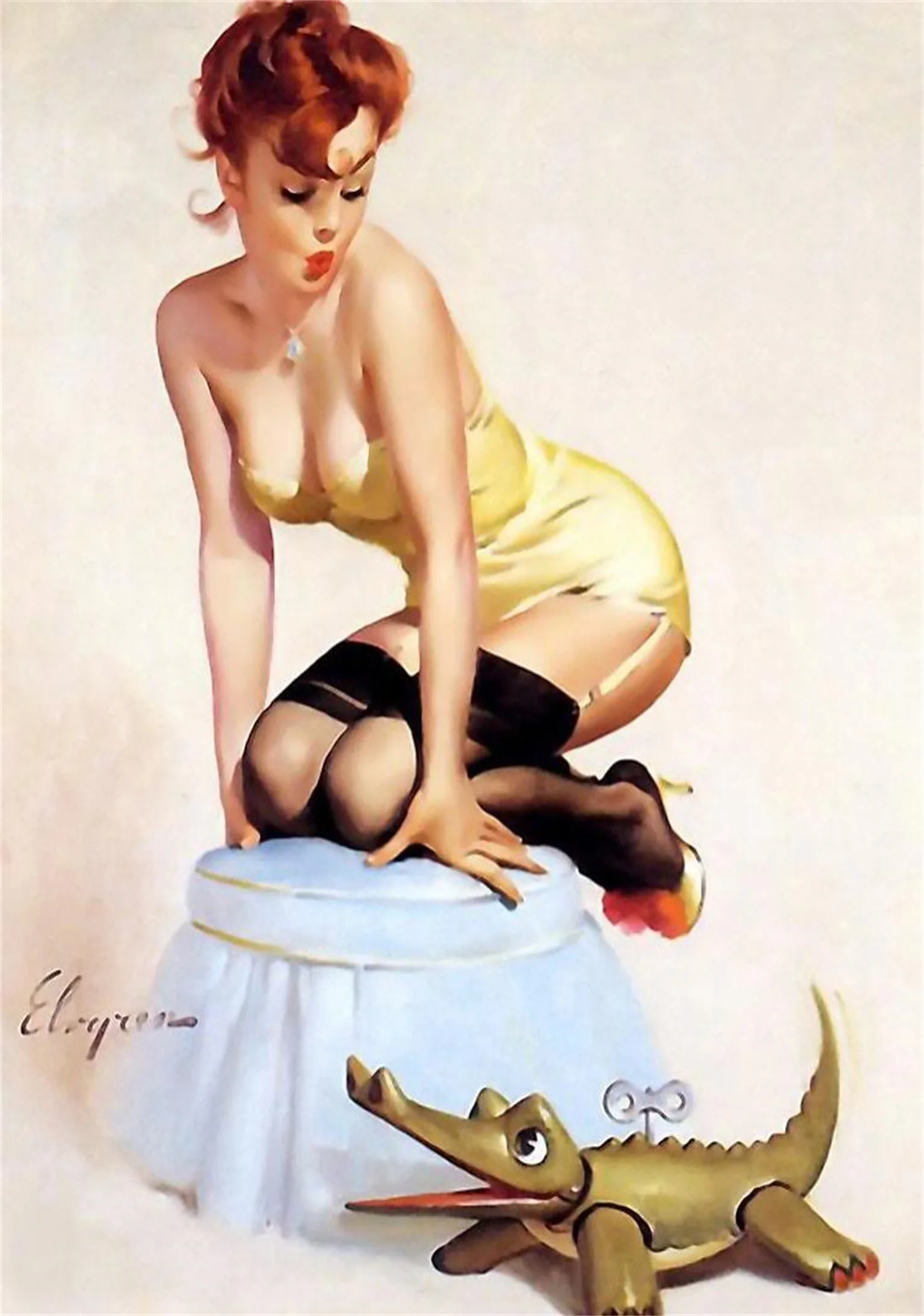 Shotgun Hunt Pin Up девушка поп арт карта постер классический винтажный Ретро Крафт холст