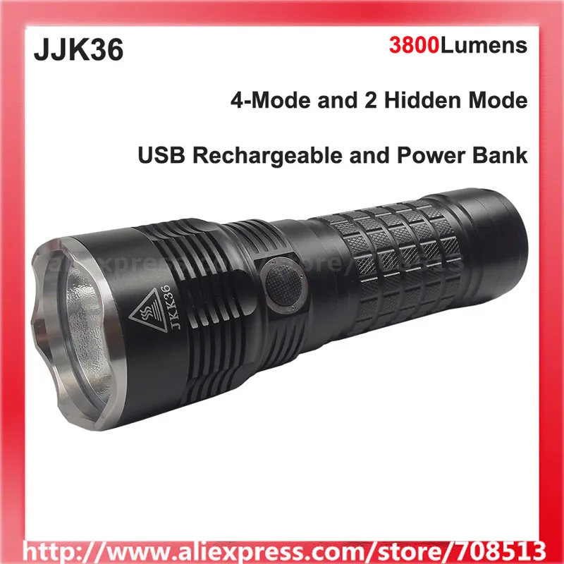 Светодиодный фонарик JKK36 Cree XHP70.2 Белый/нейтральный белый/теплый белый 3800 люмен 6