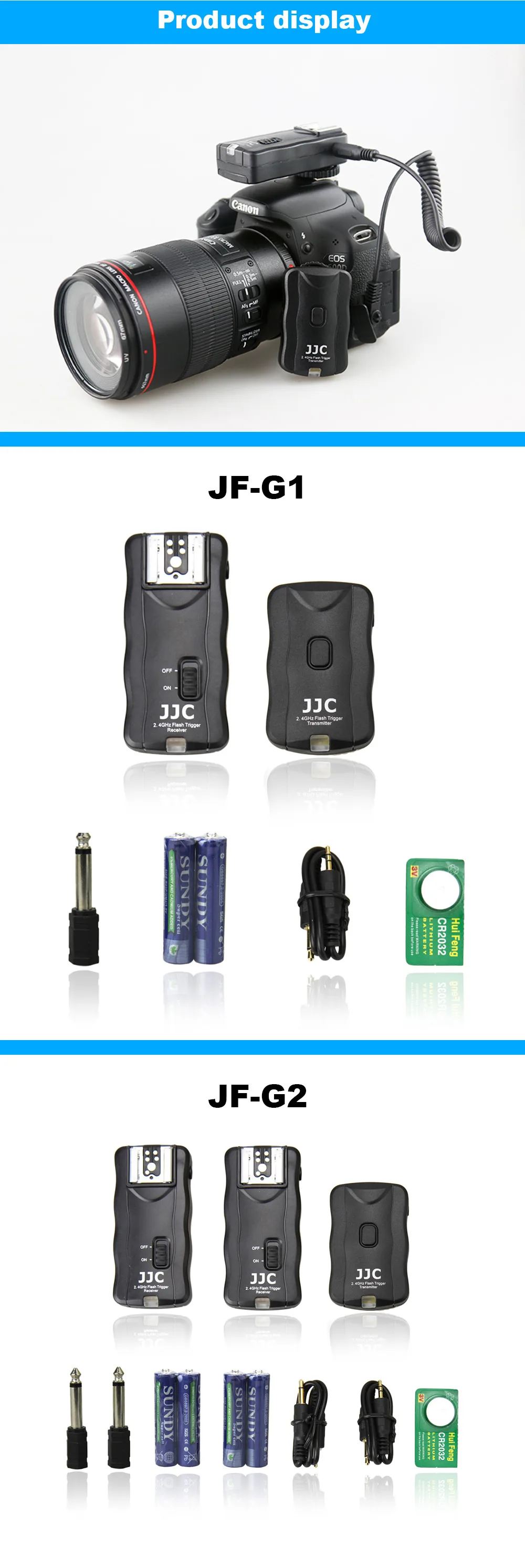 JJC 2,4 ГГц 100 метров беспроводной пульт дистанционного управления Flash Trigger Kit 16 каналов Speedlight control ler для Canon/Nikon/sony/Olympus