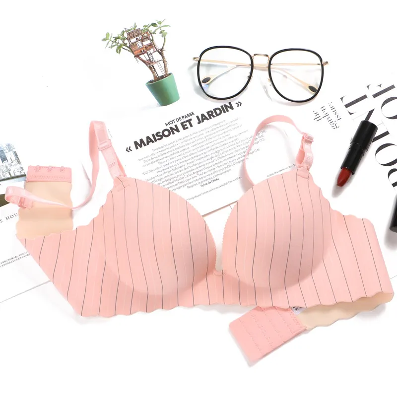 Pink Новинка, сексуальный бесшовный бюстгальтер, цельный бюстгальтер пуш-ап, женское нижнее белье, бюстгальтер без косточек, дамское нижнее белье, бюстгальтер - Цвет: Pink