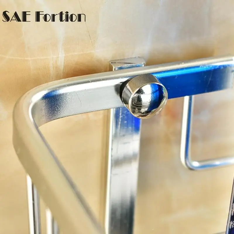 Ванная комната полки пространство аллюминиевый 1/2/3 уровня Кухня ванная душевая кабина Хранение Полка Корзина стеллаж настенный держатель для ванной полки