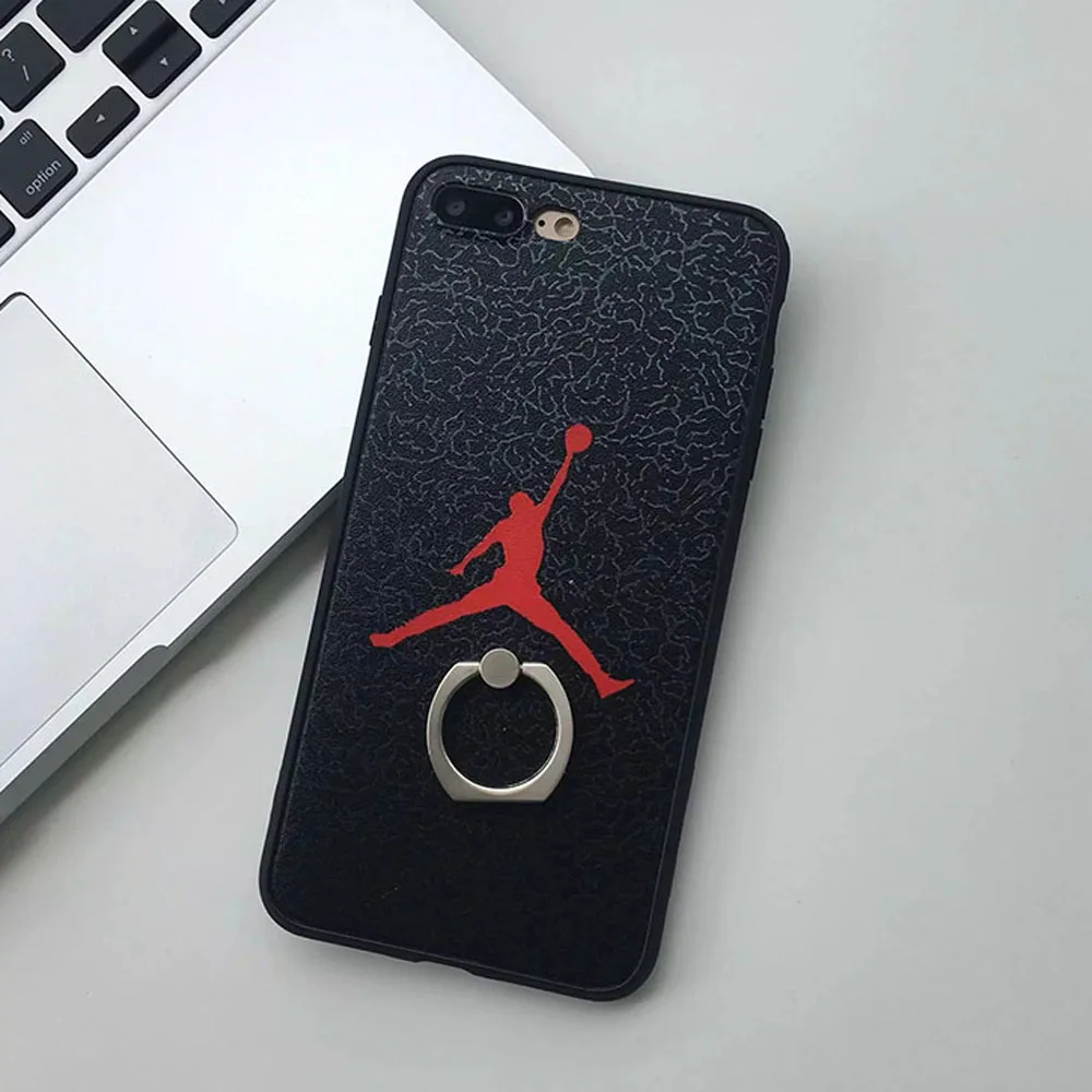 Иордания Чехол для iPhone 7 Plus Плюс Кольцо Держателя Kickstand Hard Cover iPhone7 ТПУ Рамка PC Back