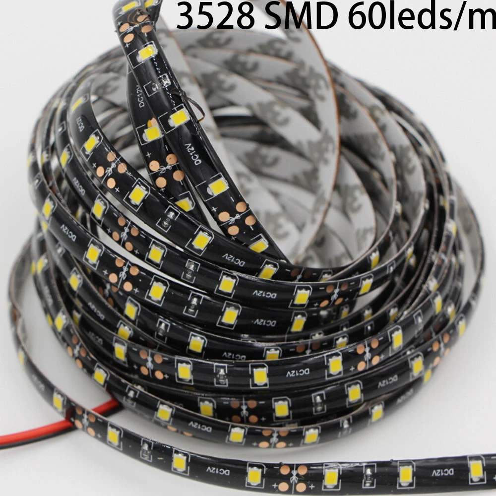 Светодиодный SMD 3528 DC 12V водонепроницаемый гибкий светильник DIY 120 светодиодный s/m 60 светодиодный/m лента дневные ходовые огни автомобильный светильник противотуманная фара