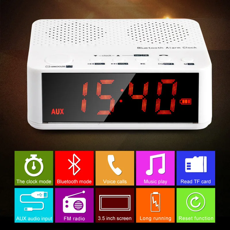 Карабальный FM радиоприемник беспроводной Bluetooth V2.1 динамик с настольным