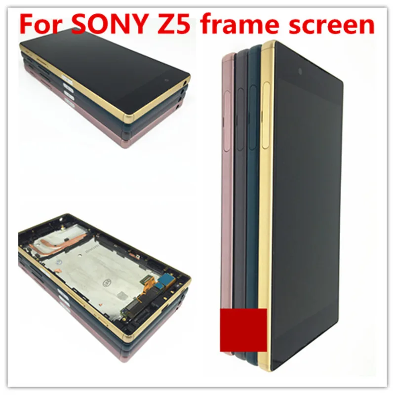 Для Sony Xperia Z5 E6633 E6683 ЖК дисплей сенсорный экран дигитайзер в сборе с рамкой двойная