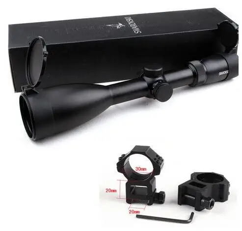 Имитация Swarovskl 4-20x56 SFIR Riflescope F15 красная точка сетка Охотничья винтовка прицелы Сделано в Китае компактный cccia Cannocchiale - Цвет: with-Pictinny-Rings