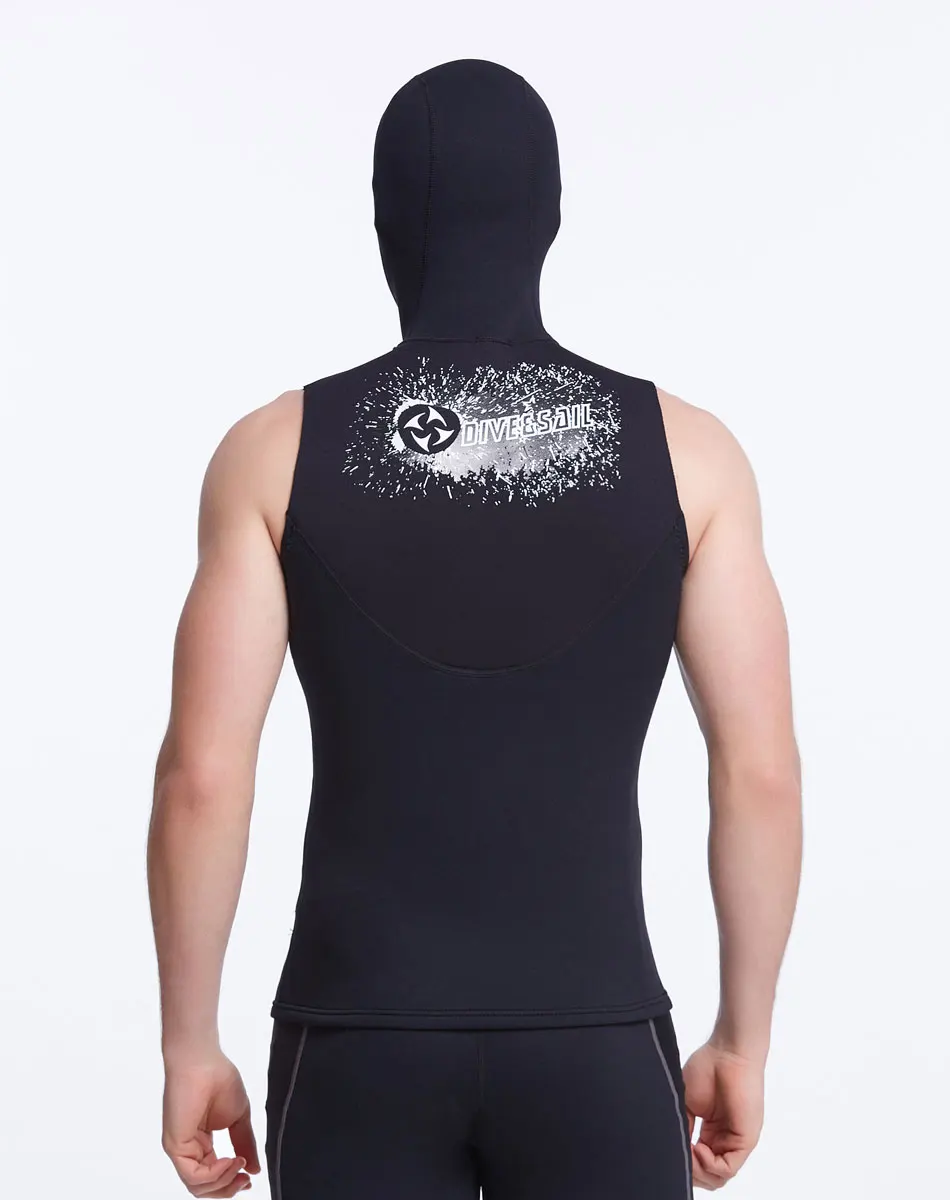 Неопреновая куртка 3 мм гидрокостюм верхняя черная передняя молния для