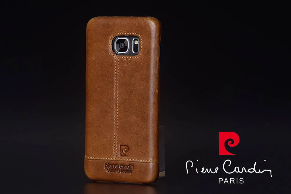 For Samsung Galaxy S7/S7 Edge Pierre Cardin Luxury Genuine Leather PC Back Case Cover Free Shipping |