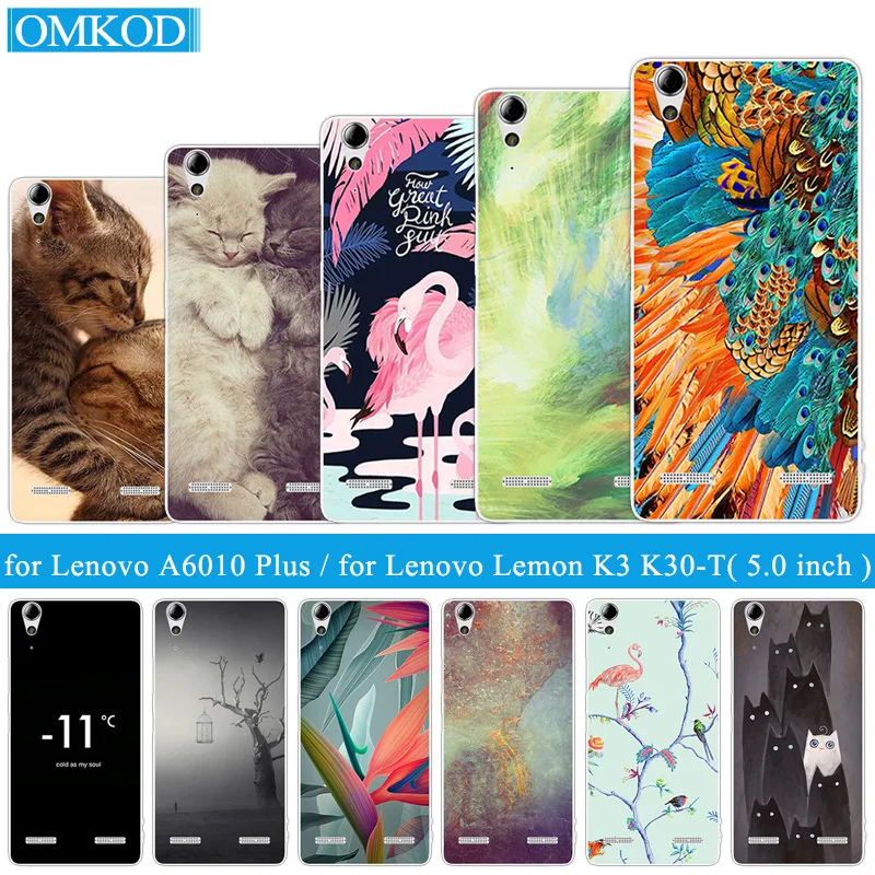 Мягкие чехлы для телефонов из ТПУ с фламинго Lenovo A6010 Plus и A6000 DIY Lemon K3 K30 T W кожи 5 &quotK 3