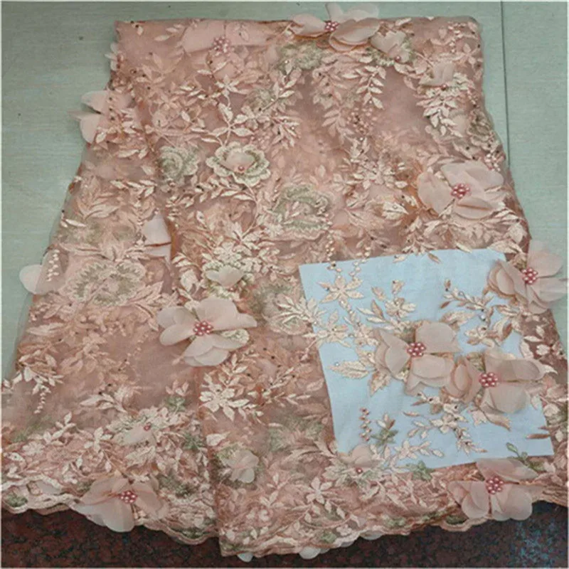 Африканское кружево ткань с бусинами 3d кружевная 2019 камней высококачественное