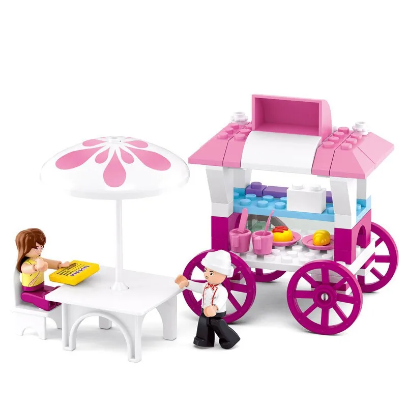 Девочка друзья Снэк автомобиль доставка Compatibie Legoings Строительные блоки Набор