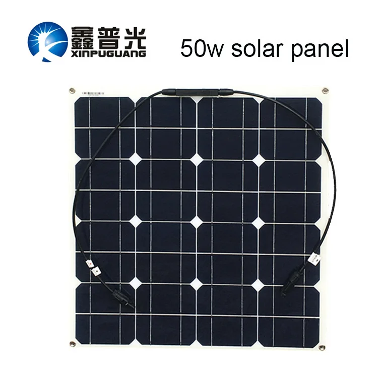 Xinpuguang бренд солнечной Батарея гибкий Панели солнечные 50w 12v Солнечный 16v Мощность Системы Наборы для рыбацкой лодки кабина для кемпинга