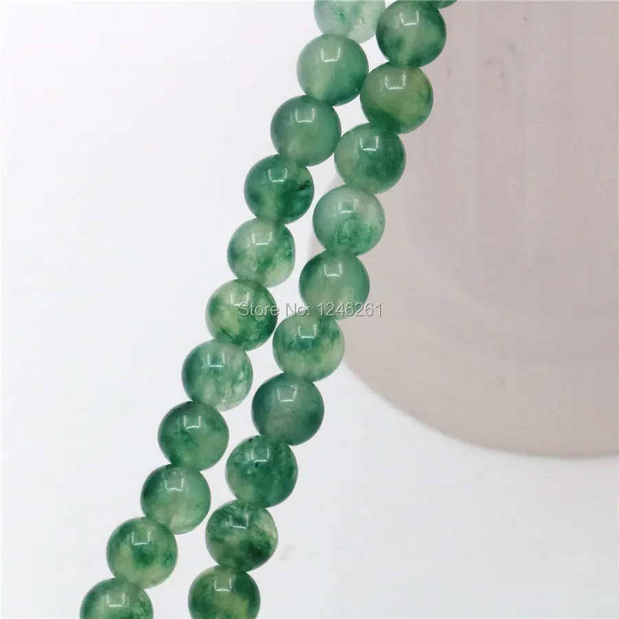 Круглые бусины для самостоятельного изготовления Зеленый Халцедон 4 6 8 10 12 14 мм |