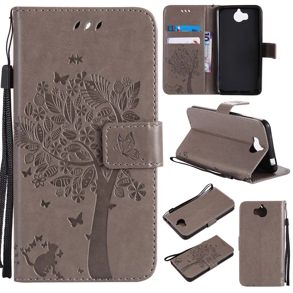 Grey Coque кармашек для карточек кожаный чехол СПС huawei Honor 8C 8X9 10 V10 Коврики 20X20 Pro P9 Lite Nova 3 3i Y9 Y6 Y5 игровой комплекс для кошек P06Z - Цвет: Grey