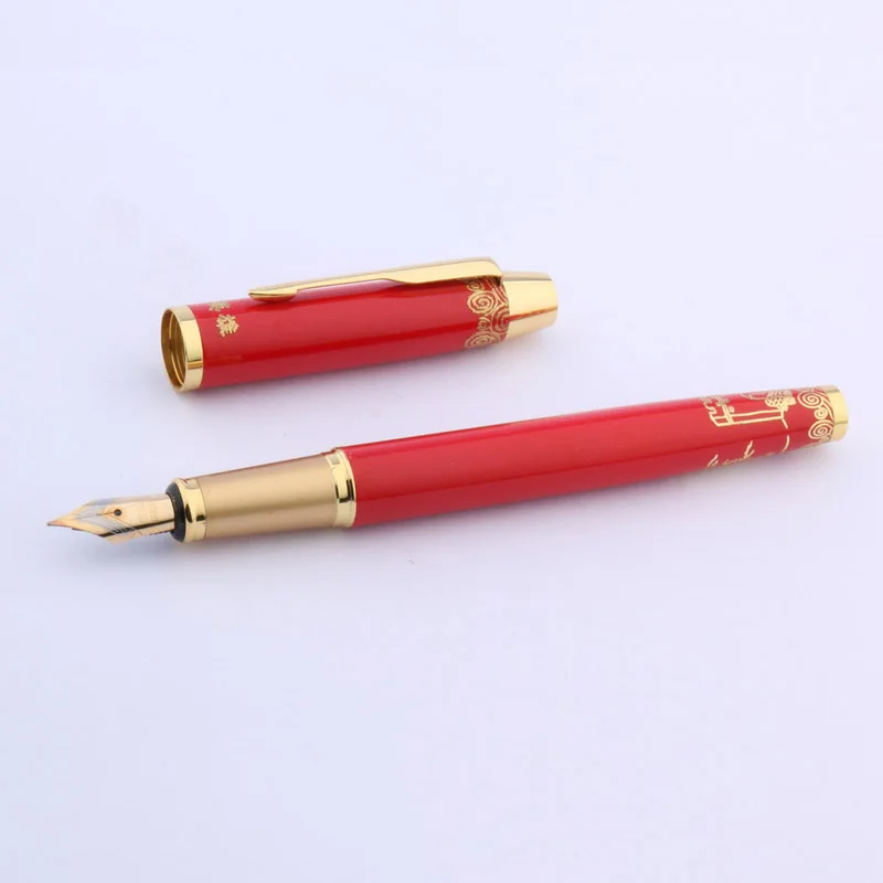 

Популярная высококачественная черная, красная, белая китайская керамическая перьевая ручка «Великая стена» с золотым наконечником среднего размера