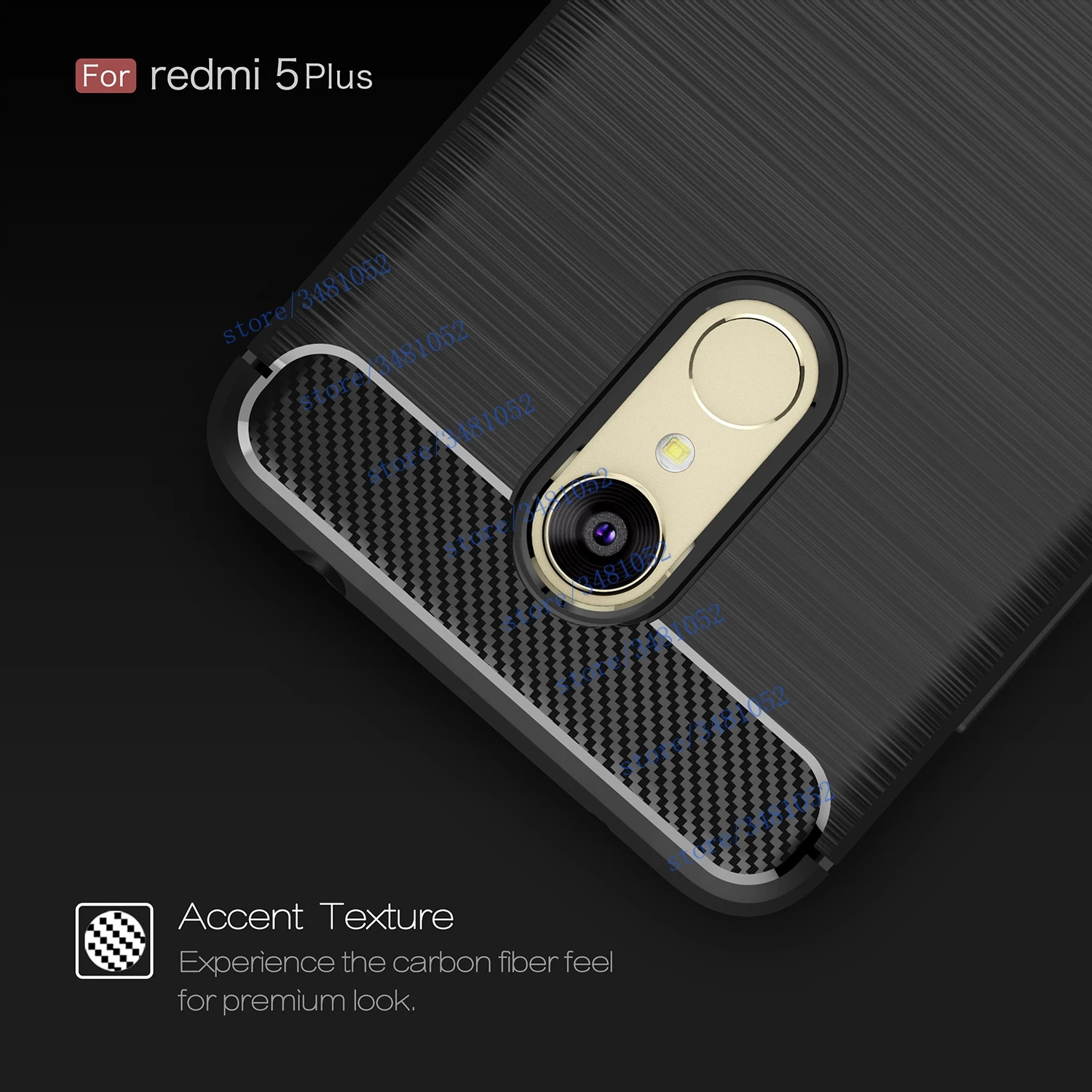 Роскошные модные Мягкие TPU чехол для Xiaomi Redmi 5 плюс красный mi5Plus углеродного