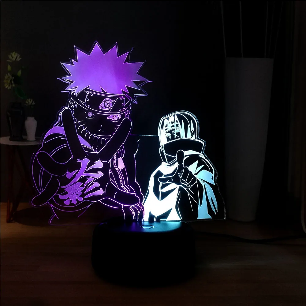 Uzumaki Naruto Uchiha Sasuke смешанные изменения 7 цветов Новый Dec атмосфера прикроватный