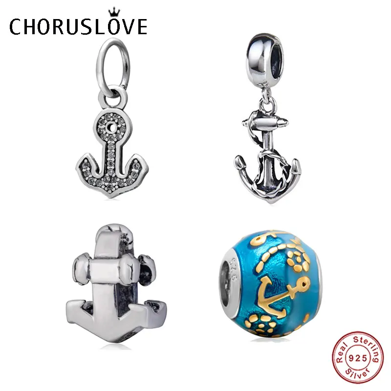 Choruslove подвеска в виде якоря и веревки подлинные серебряные золотые подвески