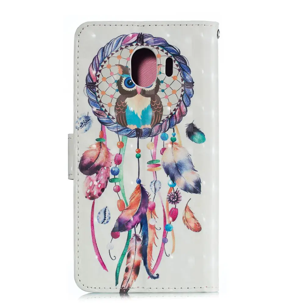 3D кожаный чехол-книжка чехол для samsung Galaxy A6 A8 звезда J4 J6 J7 J2 Pro J3 J5 A5 S7 край S8 S9 плюс Чехол-портмоне