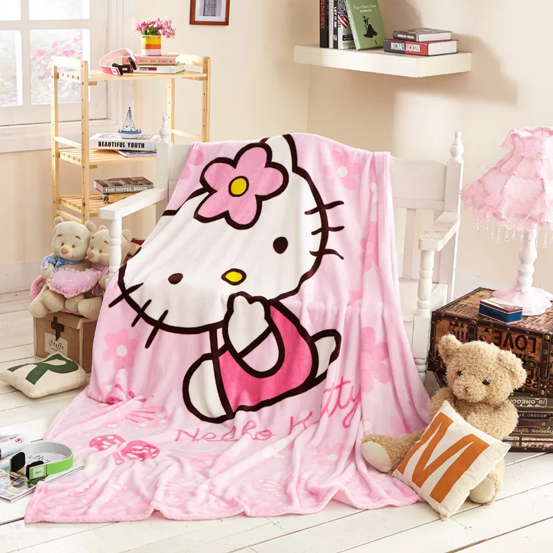 Новинка 200x230 см домашний текстиль Детский мультфильм Фиолетовый hello kitty Микки