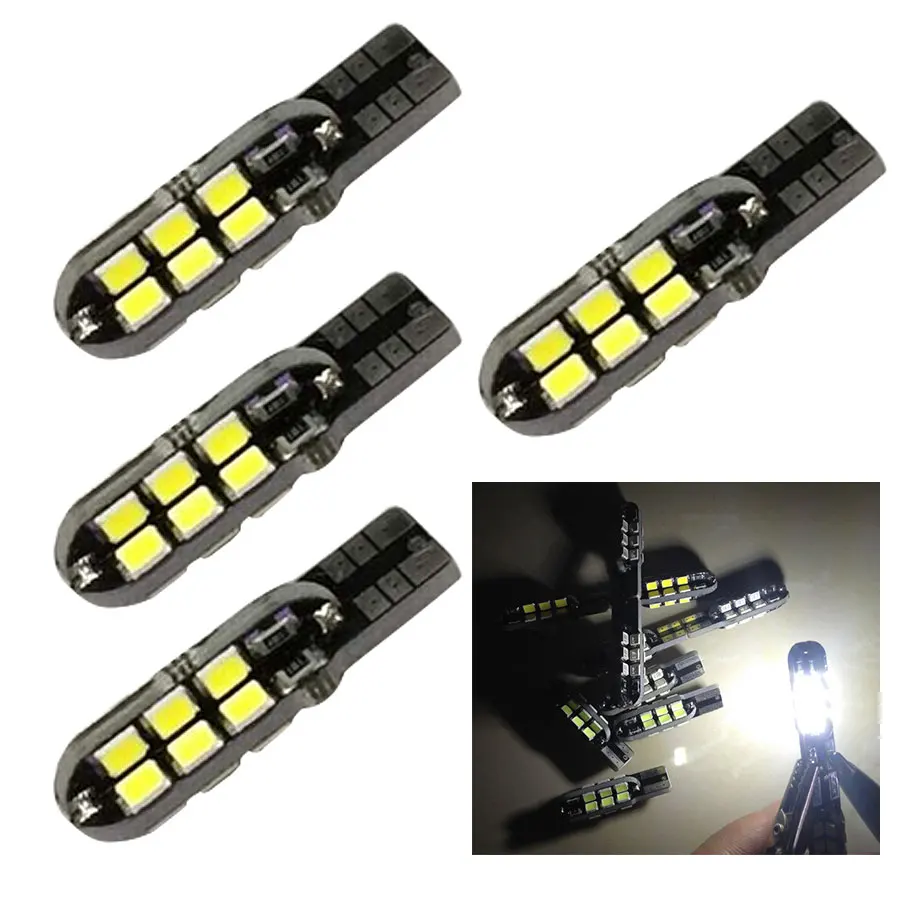 10 шт. Автомобильные светодиодные лампы T10 24 SMD W5W 194 168 2835 CAN|auto lamp|w5w canerror free |